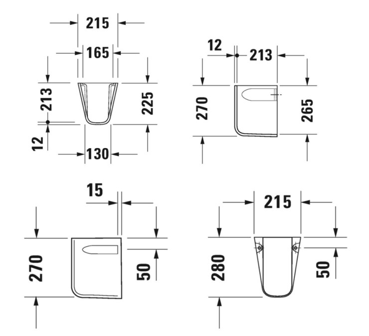DURAVIT D-CODE polosloup pro umývátko