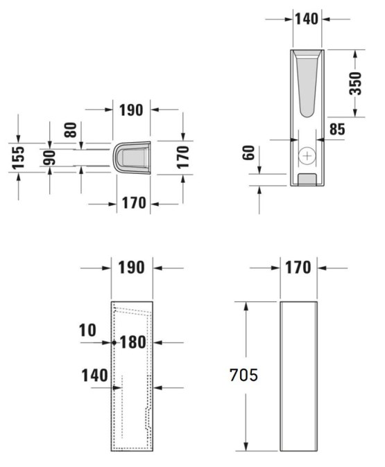 DURAVIT D-CODE sloup pro umyvadlo