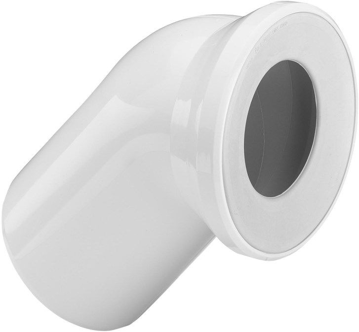 VIEGA 3812 připojovací oblouk 45°, DN100, odpad, plast, alpská bílá