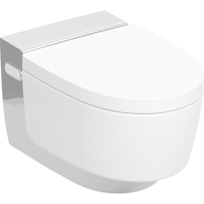 GEBERIT AQUACLEAN MERA CLASSIC závěsné WC s bidetovým sedátkem, SoftClosing, TurboFlush, KeraTect, chrom