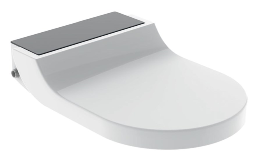 GEBERIT AQUACLEAN TUMA COMFORT bidetové sedátko, SoftOpening, bílá/černé sklo