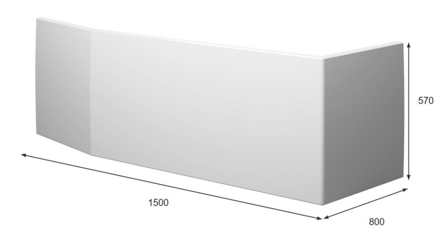 RIHO DELTA čelní panel k vaně 150x80 cm