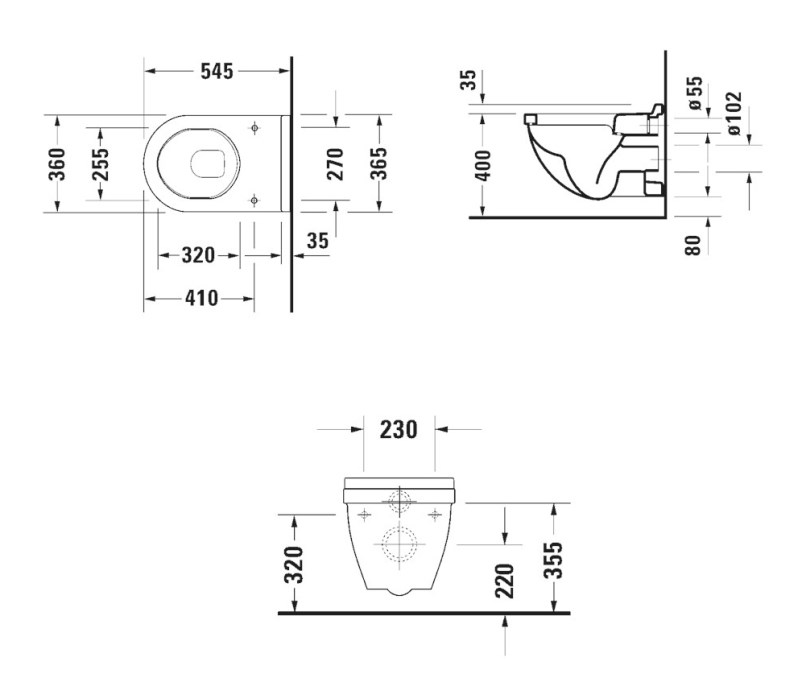 DURAVIT STARCK 3 závěsné WC