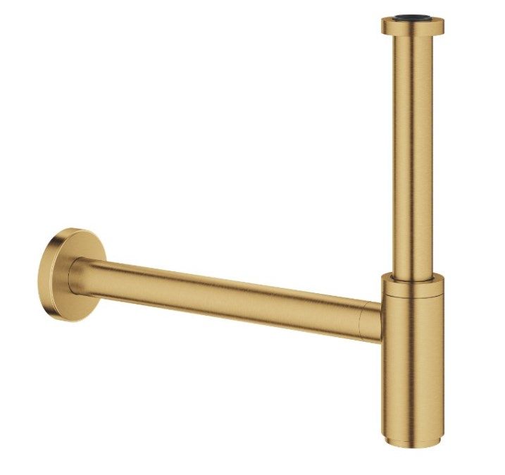GROHE designový sifon k umyvadlu DN32, s převlečnou maticí 5/4, kartáčovaný cool sunrise