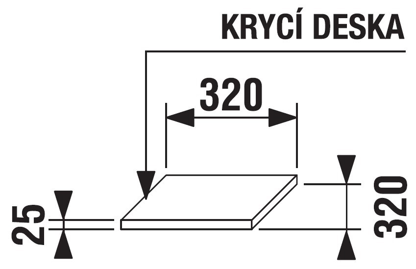 JIKA CUBITO krycí deska 320x320x25 mm, fino