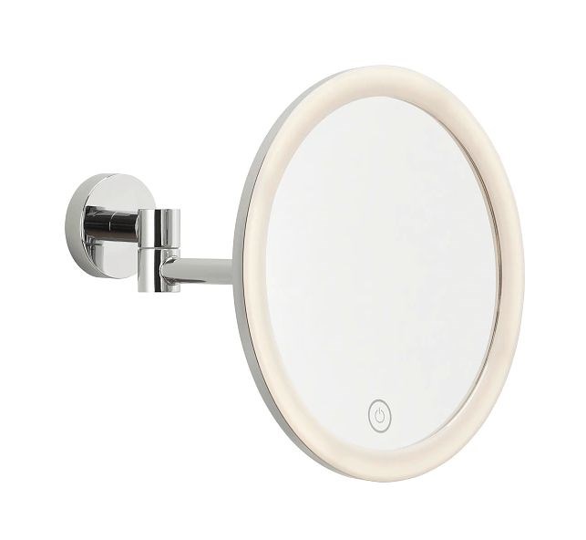 TESA VISIOON kosmetické zrcátko 180 mm, zvětšovací, s osvětlením, chrom