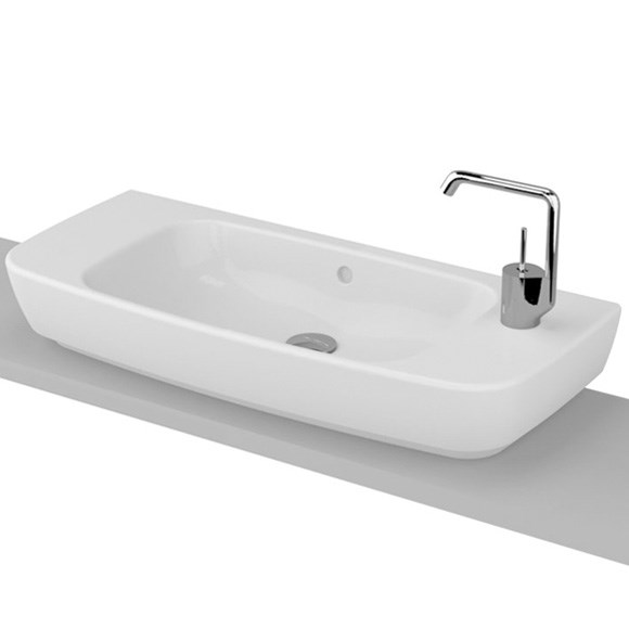 VITRA SHIFT umyvadlo na desku 80 cm, s otvorem pro baterii a přepadem