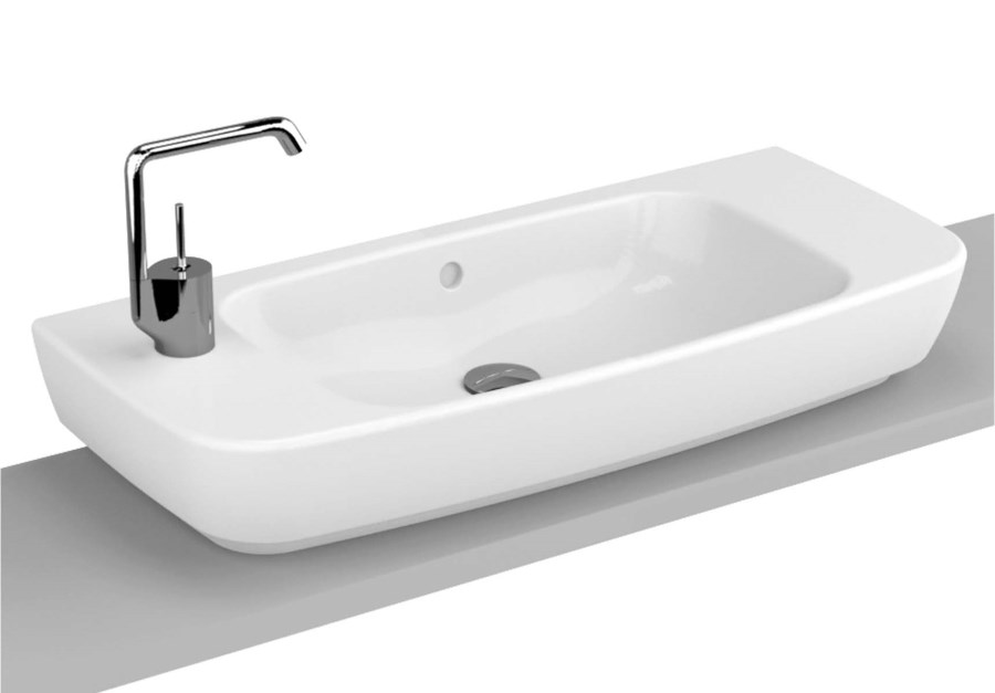 VITRA SHIFT waschtisch aufsatz 80 cm, s otvorem pro baterii a přepadem