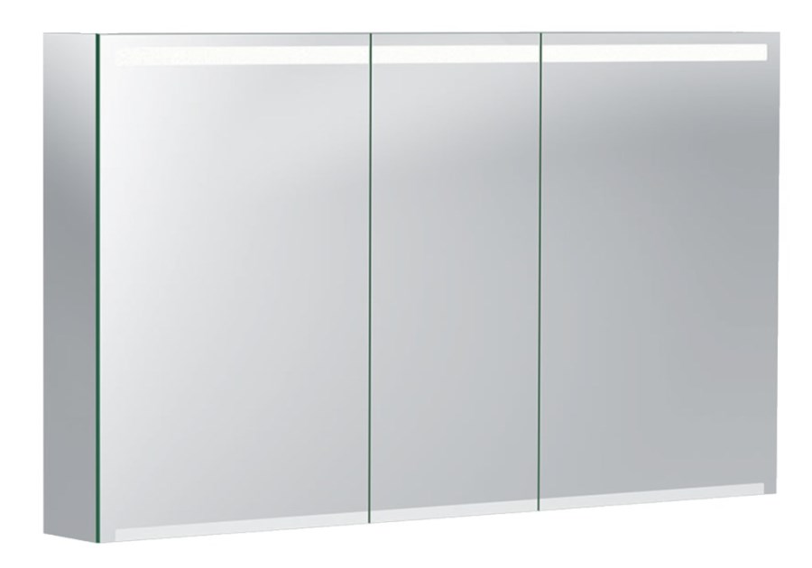GEBERIT OPTION zrcadlová skříňka 120x70x15 cm, osvětlení, s vypínačem a el. zásuvkou