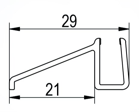 RONAL těsnění 86,2 cm, na skla tl. 6 mm, vodorovné