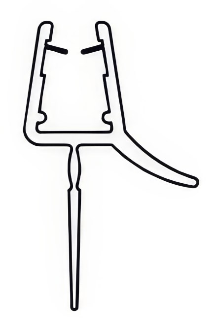 RONAL spodní těsnění s okapničkou pro 6 mm sklo, 100 cm