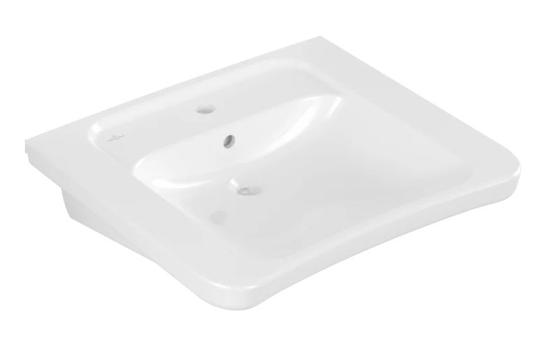 VILLEROY & BOCH VICARE bezbariérové umyvadlo 65 cm, s otvorem pro baterii a přepadem, alpská bílá