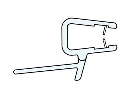 RONAL těsnění 100 cm, na skla tl. 6 mm, vodorovné