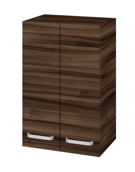 DŘEVOJAS SYD2 50 nízká cabinet 50x35,2x77,1 cm, 2 doors, úchytka hliník mat, ořech