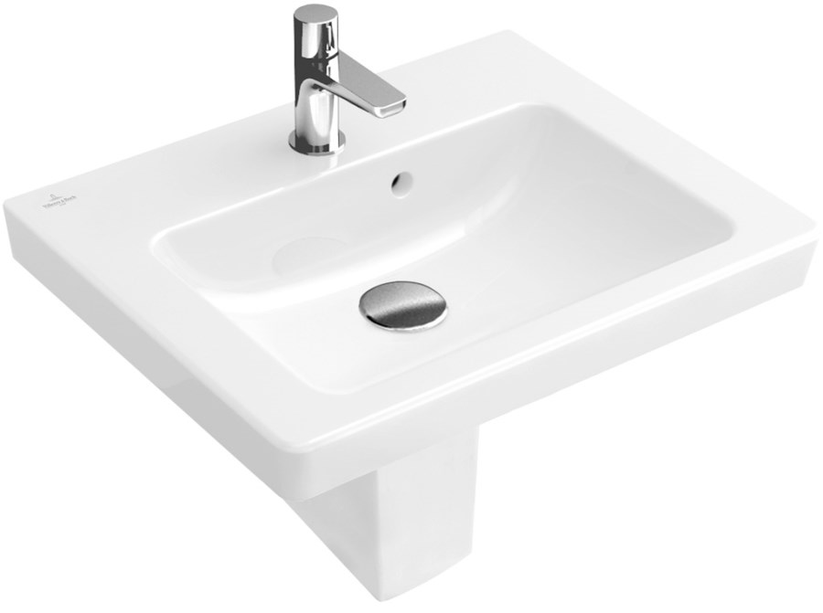 VILLEROY & BOCH VERITY DESIGN 2.0 polosloup pro umývátko, alpská bílá