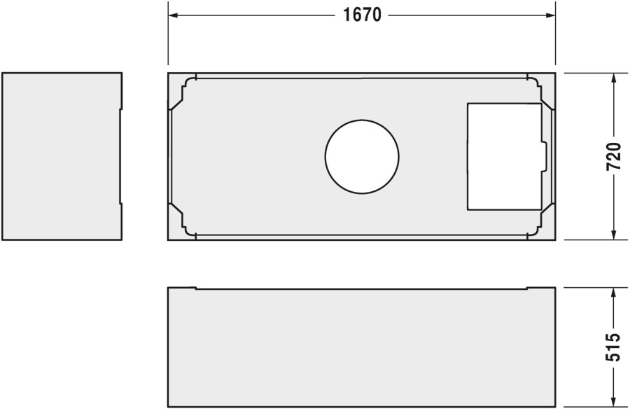 DURAVIT D-CODE nosič vany 1670x720 mm, pro vanu 700099