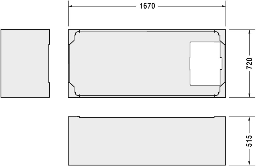 DURAVIT D-CODE nosič vany 1670x720 mm, pro vanu 700100