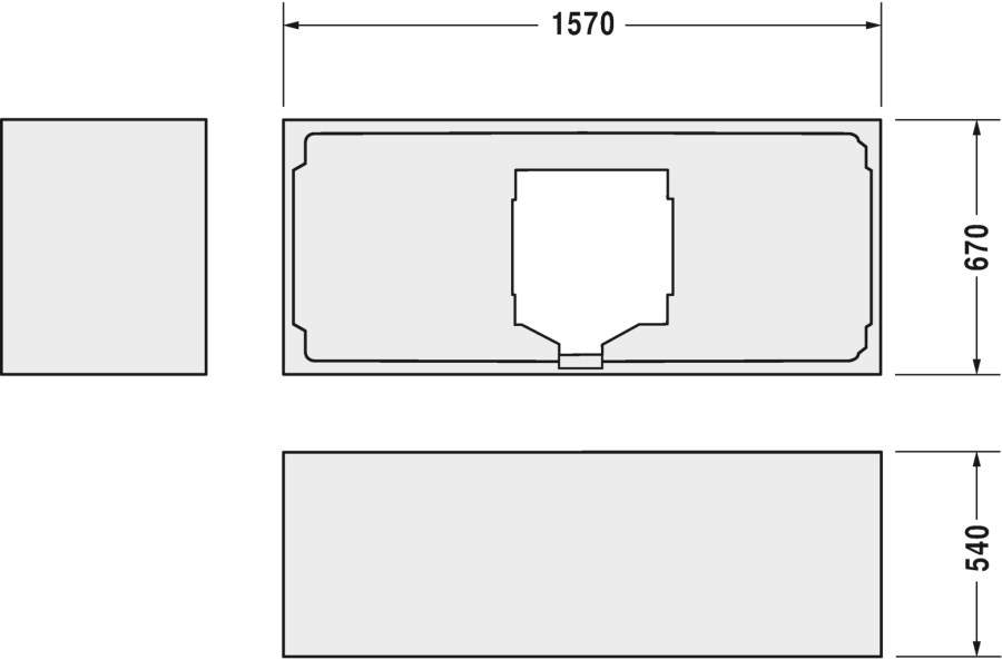 DURAVIT HAPPY D.2 nosič vany 1570x670 mm, pro vanu 700308 a 700309