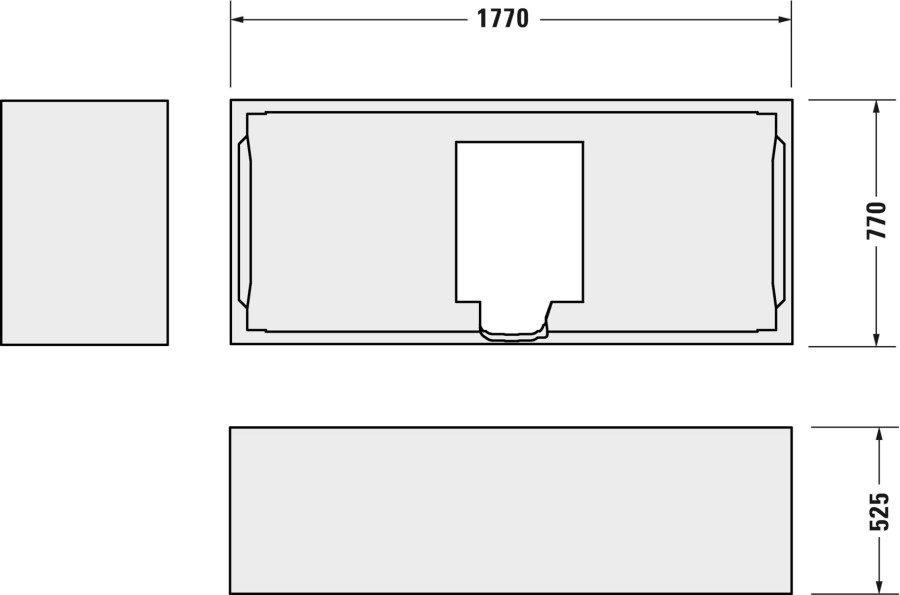 DURAVIT NO.1 nosič vany 1770x770 mm, pro vanu 700492
