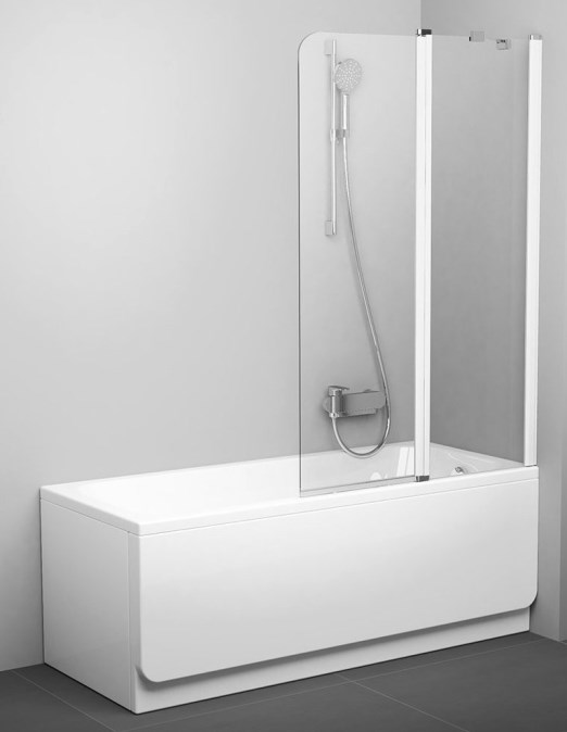 RAVAK CVS2 100 P vanová zástěna 100x150 cm, pravá, lítací, bílá/sklo transparent