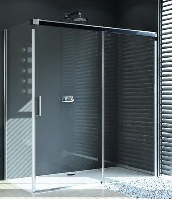 HÜPPE DESIGN PURE GT 1200 sprchové dveře 120x200 cm, posuvné, levé, stříbrná matná/čirá