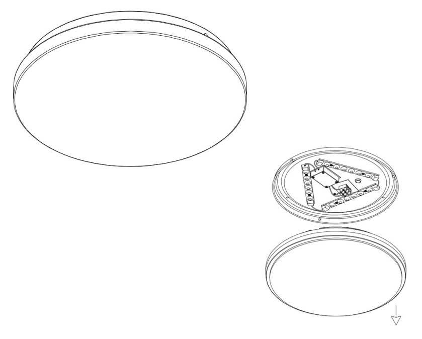 EGLO FRANIA-S stropní LED svítidlo, 4000 K, 1850 lm, 310 mm, bílá