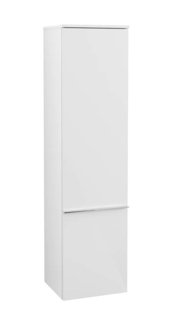 VILLEROY & BOCH VENTICELLO vysoká skříňka 40,4x37,2x154,6 cm, 1 dvířka, panty vlevo, Glossy White