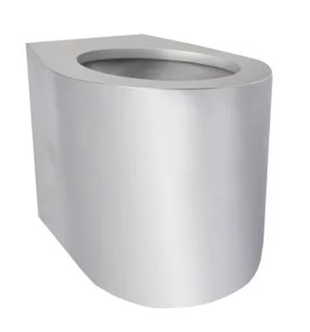 AZP BRNO stacionární WC, zadní odpad, nerez