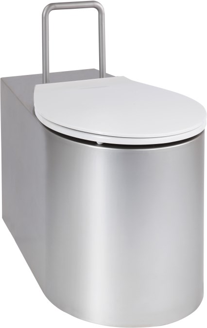 AZP BRNO bezbariérové stacionární WC, se sedátkem, spodní odpad, nerez