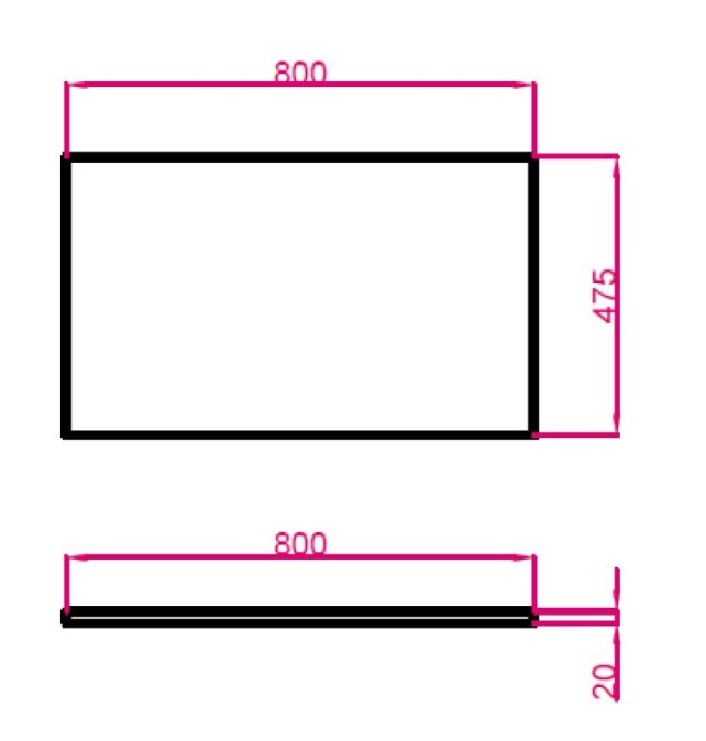 TECHNISTONE MODULAR deska pod waschtisch 80x47,5x2 cm, Gobi Grey 20 LE 156