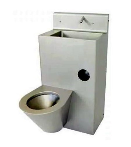 AZP BRNO stacionární WC s umyvadlem, zadní odpad, napájení ze sítě, nerez