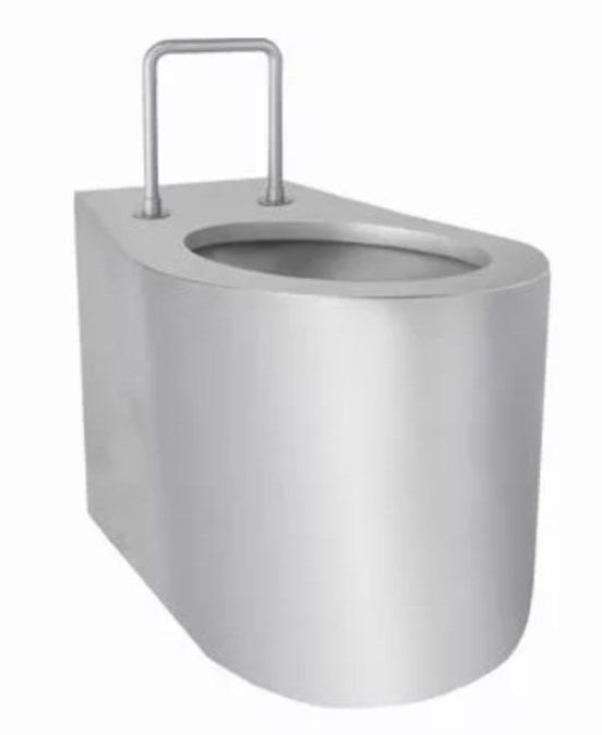 AZP BRNO bezbariérové stacionární WC, spodní odpad, nerez