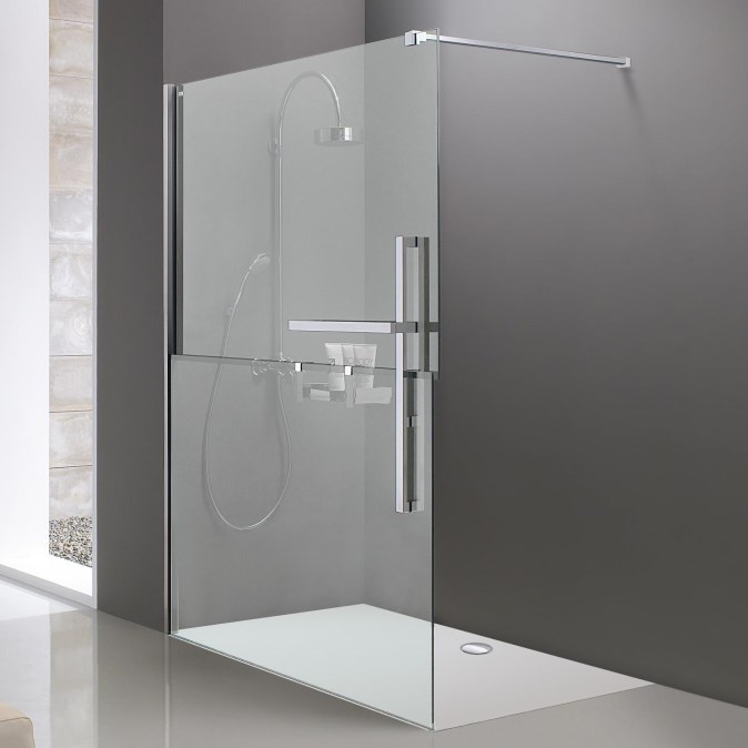 HÜPPE DUPLO PURE stěna walk-in 120x200 cm, chrom/čiré sklo