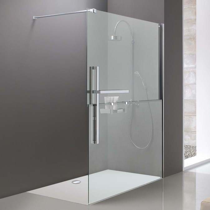 HÜPPE DUPLO PURE stěna walk-in 120x200 cm, chrom/čiré sklo