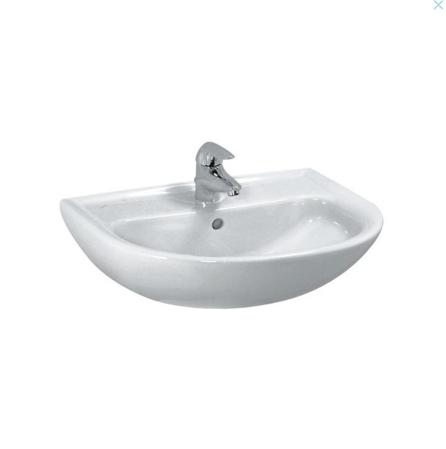 LAUFEN PRO B basin 55 cm, s otvorem pro baterii a přepadem, LCC