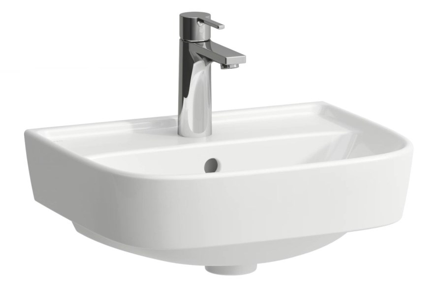 LAUFEN FIORA umývátko 45 cm, s otvorem pro baterii, s přepadem, broušené