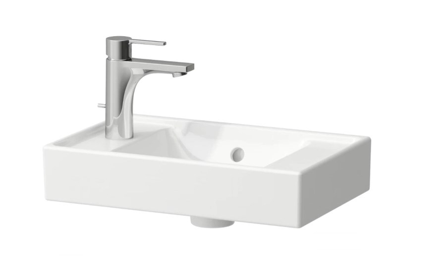 LAUFEN FIORA umývátko 45 cm, s otvorem pro baterii vlevo, s přepadem