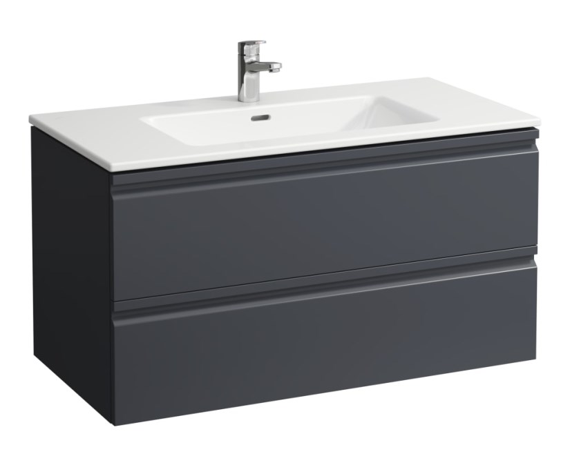 LAUFEN PRO S skříňka s umyvadlem 100x50x52,5 cm, 2 zásuvky, matný grafit