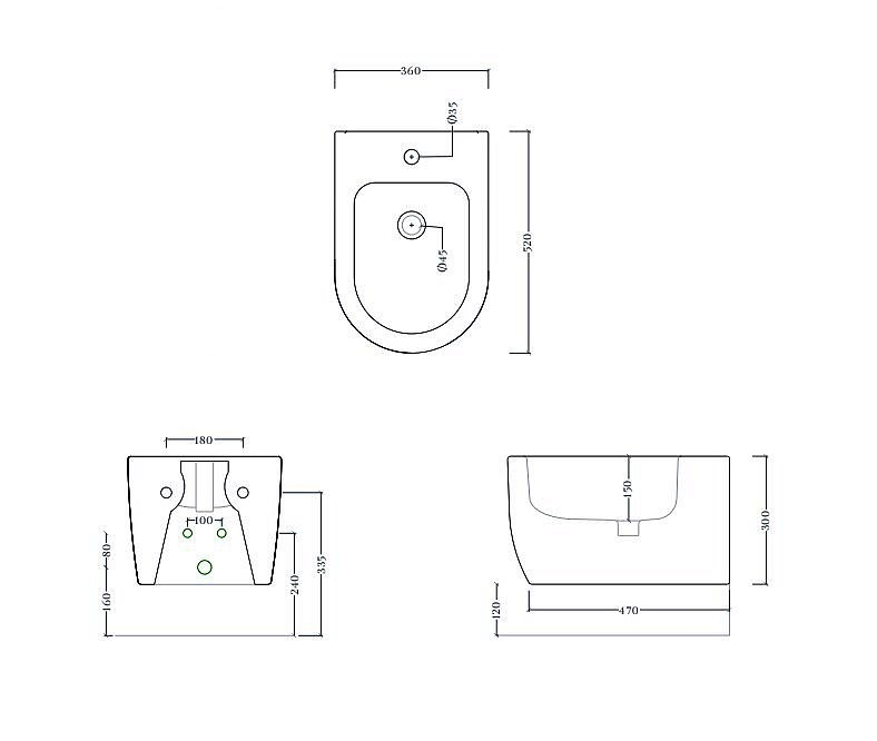 ARTCERAM MONET závěsný bidet