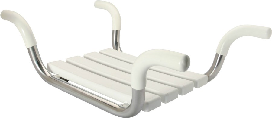 AZP BRNO REHA sedátko do vany 720x450mm, pevné, nerez-lesk/plast-bílá
