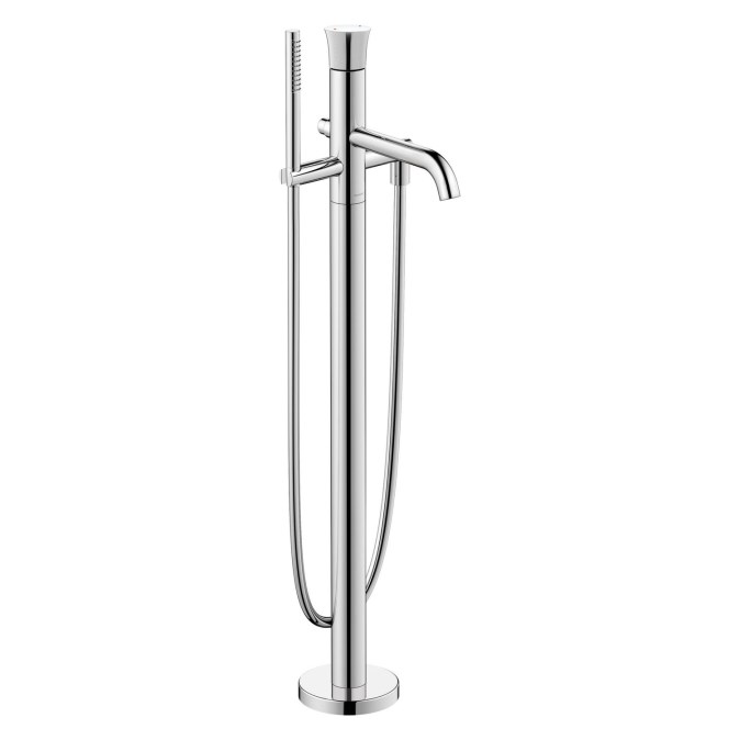DURAVIT WHITE TULIP vanová baterie na podlahu, se sprchovou soupravou, chrom