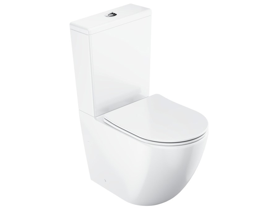 RAVAK OPTIMA WC kombi, se SoftClose sedátkem, RimOff splachování, vario odpad, boční napouštění