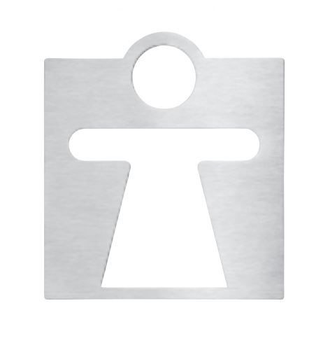 AZP BRNO piktogram WC ženy, nerez ocel